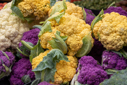 Cauliflower for sale on display at the Union Square Farmers Market in New York City on Wednesday, Oct. 8, 2025. (Photo: Gordon Donovan)