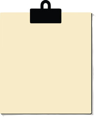 Blank paper on a clipboard set against a white background, suggesting a space for ideas or lists.
