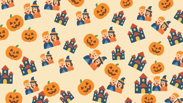 Halloween pattern icons for festive designs. Perfect for party invitations, social media graphics, educational materials, and seasonal decorations.