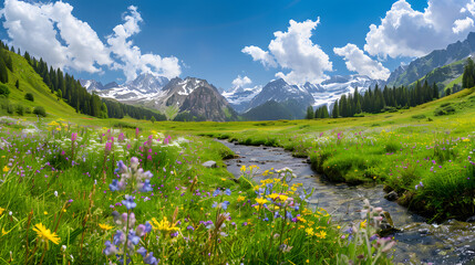 MountainMeadowWithWildflowers