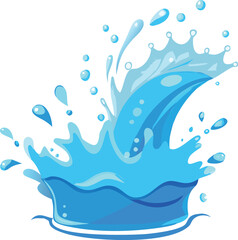 A vibrant blue water splash, capturing dynamic movement and energy in a fluid form.
