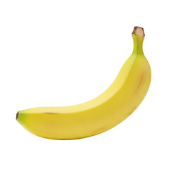Isolated yellow banana on the black background isolated illuustration on transparent background 