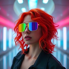 young woman wearing sunglasses