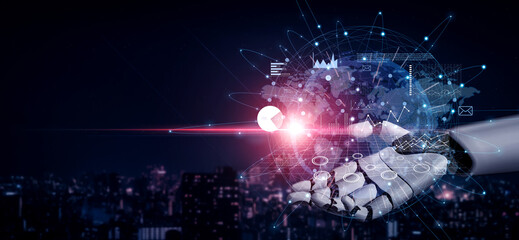 AI for global business data analysis and market research. Using AI analytics for insight into the worldwide economy and business strategy. Motif