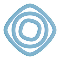 Abstract Light Blue Fluid Rings