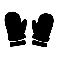 Mittens in Flat Silhouette for Winter Accessory Design