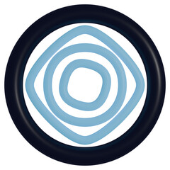 Abstract Concentric Light Blue Fluid Rings