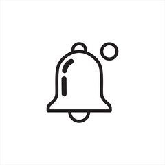 Simple Line Art Notification Bell Alert Reminder Symbol Design Element Icon
