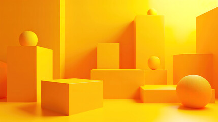 Stylish geometric background in yellow for dynamic and creative designs