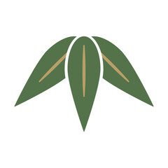 笹のイラスト（塗り）