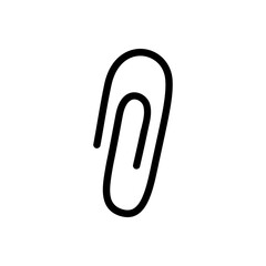 Simple Black Line Drawing Of A Single Paperclip On A Transparent Background Minimalist School Supply Object For Organization And Office Use