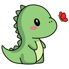 Hand drawn dinosaur vector