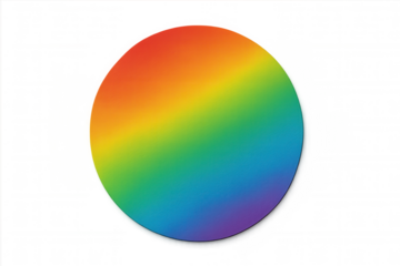 Rainbow color wheel circle representing gay pride, lgbtq+ community, diversity, and inclusion with transparent background