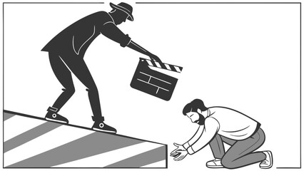 Filmmaking Clapperboard Director Crew Production Movie Making Scene Action Film Industry Cinema Video Production Behind the Scenes Movie Set Film Shoot Cinematography Filmmaking Pr.