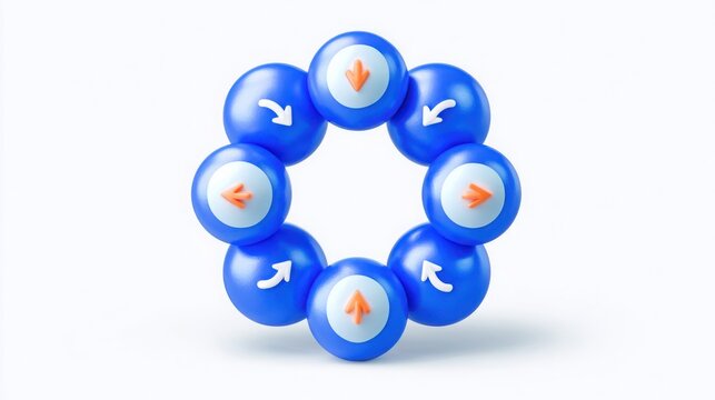 Eye-catching blue and white featuring a forward white arrow indicating progress in campaign adaptation strategy