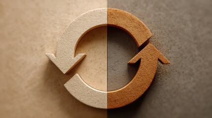 Wooden arrow symbolizing an adaptive offer loop concept for shifting cycles of change and direction in design