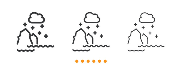 Hotel icon. Thin line icon vector