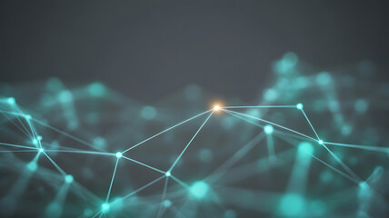 Abstract Digital Network Background Connected Data Points & Lines.