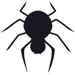 Simple Halloween Spider – Monochrome Illustration for Decorations and Backgrounds