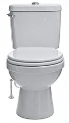 A modern, light gray toilet