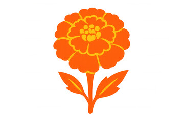 Marigold cempasuchil flower vector illustration, an important symbol for day of the dead, offering traditional decorative elements