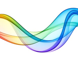Naklejka premium Abstract rainbow wavy lines on white background (1)