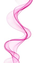 Abstract swirling pink lines on white background