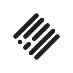 Abstract Graphic Representation With Diagonal Lines and Dots on Transparent Background Simplified Geometric Design