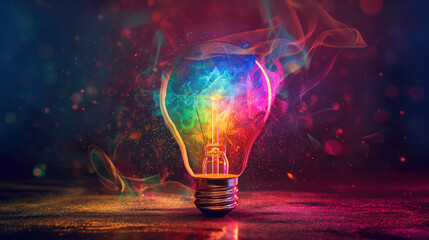 Visual Effect of Rainbow Lines Creating Human Eye Iris and Pupil