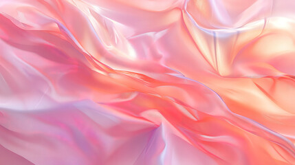 Soft pastel peach and rose pink combined in an abstract futuristic design with clear background