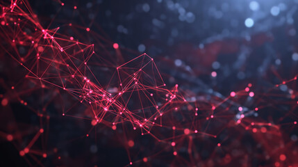 Abstract background featuring data connections with dots and lines