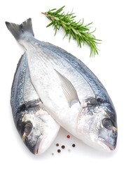Two whole fish with rosemary and pepper