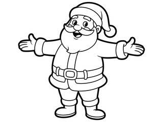 Fototapeta premium Santa Claus Christmas Cartoon Mascot – Cute Holiday Vector Illustration for Winter Celebration