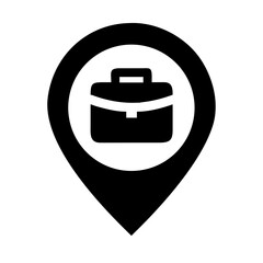 Obraz premium Business location icon, representing work address