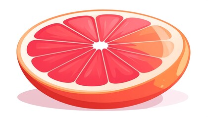 Vibrant grapefruit slice graphic