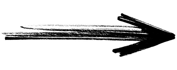 North Pointing Diagonal Arrow Hand Drawn Marker Pen Isolated on a Transparent or White Background