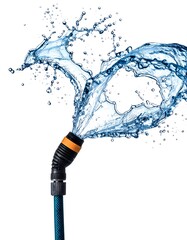 Water jet from a hose