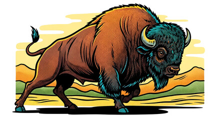 bison in the wild