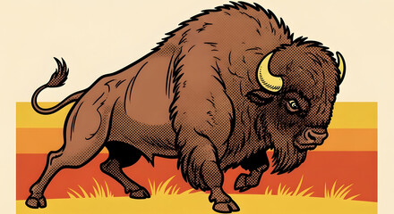 vector illustration of a bull
