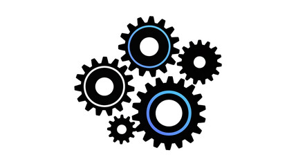 Fototapeta premium Interlocking gears symbolize teamwork, process, and innovative solutions