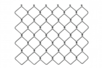 Chain-link fence texture creating a pattern for security and barrier concepts, isolated on transparent background
