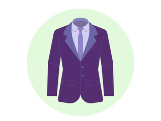 Mens suit icon. Fashion symbol icon vector. Solid vector icons. Flat illustration concept.