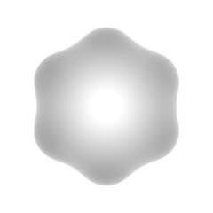 Abstract White Organic Abstract Flower Shape