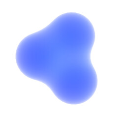 Abstract Blue Fluid Shape blob