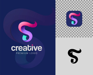 Modern Creative Monogram S Logo with a Vibrant and Colorful Gradient