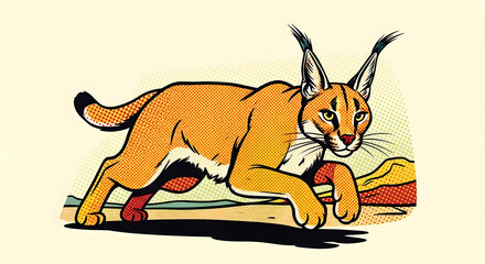 vector illustration of a cat