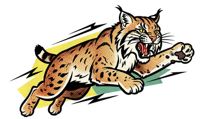 bobcat with a big smile