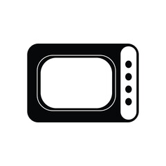 Television icon in thin line and Flat Design. EPS 10
