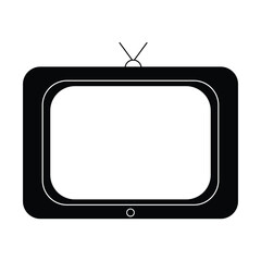 Television icon in thin line and Flat Design. EPS 10
