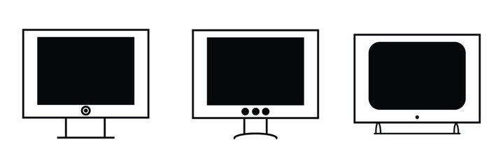 Tv icon set. television icon vector EPS10